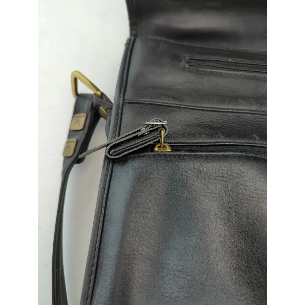 Hidesign Leather Briefcase Black 15x12 5